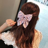 Korean Fabric Retro Bow Hairpin Sweet Color Wave Dot Clip Hairpin Wholesale main image 6