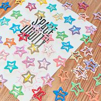 10 Sets Of Children's Metal Paint Hairpin Candy Color Star Hair Accessories Wholesale Nihaojewelry main image 3