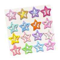 10 Sets Of Children's Metal Paint Hairpin Candy Color Star Hair Accessories Wholesale Nihaojewelry main image 6