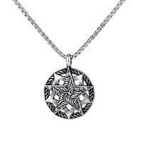 Hot-selling Hip-hop Style Titanium Steel  Multi-layer Five-pointed Star Hollow Necklace main image 1
