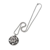 Hot-selling Hip-hop Style Titanium Steel  Multi-layer Five-pointed Star Hollow Necklace main image 6