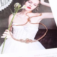Korea Großhandel Mode Wild Note Diamant Verstellbare Damen Kupfer Armband main image 4