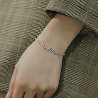Korea Großhandel Mode Wild Note Diamant Verstellbare Damen Kupfer Armband main image 5