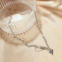 Hot Sale Titanium Steel Small Peach Heart Love-shaped Necklace main image 4