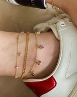 Fashion New Summer Cherry Fruit Element Alloy Anklet main image 1