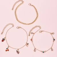 Fashion New Summer Cherry Fruit Element Alloy Anklet main image 3