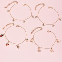 Fashion Summer New Cherry Fruit Element Alloy Anklet main image 3