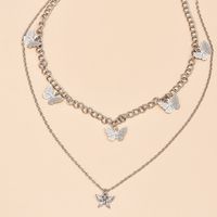Koreanische Süße Art Beliebte Mode Neue Schmetterling Mehrschichtige Halskette Großhandel main image 3