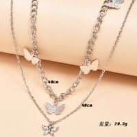 Koreanische Süße Art Beliebte Mode Neue Schmetterling Mehrschichtige Halskette Großhandel main image 6