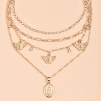 Fashion Alloy Angel Virgin Mary Portrait Multi-layer Necklace main image 3