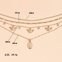Fashion Alloy Angel Virgin Mary Portrait Multi-layer Necklace main image 5