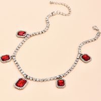 Fashion New Diamond Chain Alloy Pendant Women's Necklace main image 3