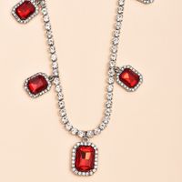 Fashion New Diamond Chain Alloy Pendant Women's Necklace main image 4