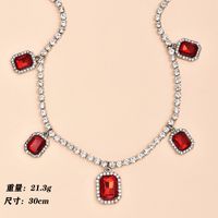 Fashion New Diamond Chain Alloy Pendant Women's Necklace main image 6