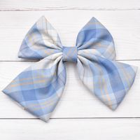 Girl Lattice Oversized Bow Hairpin Top Clip Handmade Hair Accessories Wholesale main image 3