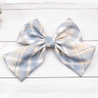 Girl Lattice Oversized Bow Hairpin Top Clip Handmade Hair Accessories Wholesale main image 4