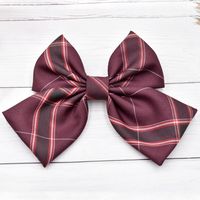 Girl Lattice Oversized Bow Hairpin Top Clip Handmade Hair Accessories Wholesale main image 5