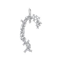 Nouveau Cristal Incrusté Mode Exagérée Boucles D&#39;oreilles Simples Plein Diamant Clip D&#39;oreille En Gros Nihaojewelry sku image 2