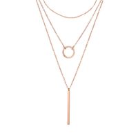 Pendentif Rond Géométrique En Acier Inoxydable 316l Collier Plaqué Or Empilé Pour Femme sku image 3