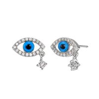 Fashion Devil's Eye Zircon 925 Silver Earrings For Women Wholesale sku image 1