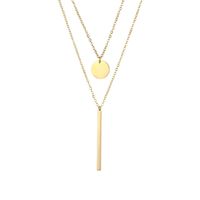 Stainless Steel Titanium Steel 14K Gold Plated Fashion Geometric Necklace sku image 2