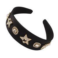 New Alloy Solid Color Baroque Full Of Diamonds Wide-sided Big Headband For Women sku image 2