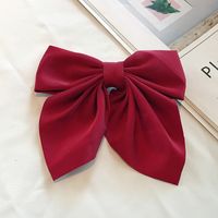 Korean Hairpin Headdress Solid Color Bow Duckbill Clip Hairpin Wholesale sku image 1