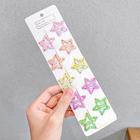 10 Sets Of Children's Metal Paint Hairpin Candy Color Star Hair Accessories Wholesale Nihaojewelry sku image 4