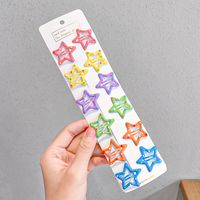 10 Sets Of Children's Metal Paint Hairpin Candy Color Star Hair Accessories Wholesale Nihaojewelry sku image 14