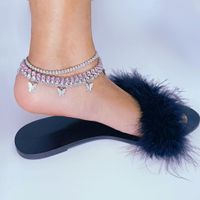New Fashion Women's Butterfly Women's New Alloy Anklet Combination Set sku image 1