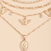 Fashion Alloy Angel Virgin Mary Portrait Multi-layer Necklace sku image 1