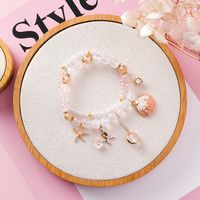 Alloy Korea Flowers Bracelet  (a Pink Flower)  Fashion Jewelry Nhms2379-a-pink-flower sku image 1