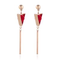 Alloy Korea Geometric Earring  (red Rose Alloy)  Fashion Jewelry Nhkq2434-red-rose-alloy sku image 1