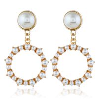 Alloy Korea Geometric Earring  (white Beads Kc Alloy)  Fashion Jewelry Nhkq2424-white-beads-kc-alloy sku image 1