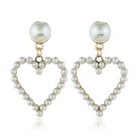 Alloy Korea Sweetheart Earring  (white Beads Kc Alloy)  Fashion Jewelry Nhkq2427-white-beads-kc-alloy sku image 1