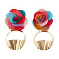 Modische Und Einfache Rosen Pfingstrosen Ohrringe, Japanischer Und Koreanischer Trend Wind, Großzügige Und Anständige Vergoldete Ohrringe In Verschiedenen Farben sku image 6