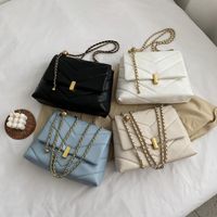 New Summer Simple Wild Soft Leather Embroidery Thread Large-capacity Chain One-shoulder Women's Messenger Bag main image 1