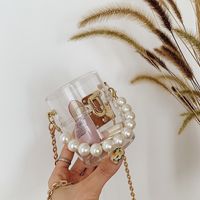 New Acrylic Pearl Shoulder Fashion Transparent Cosmetic Box Trend Change Small Handbag main image 2