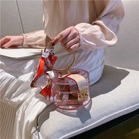 Fashion Transparent New Korean Fashion Silk Scarf All-match Retro Small Round Women's Handbag main image 5