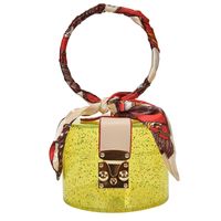 Neue Trendige Koreanische Mode Transparent Tragbare Gelee Wild Chain Schulter Messenger Kleine Runde Frauentasche sku image 1