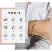 Großhandel Koreanische Mode Neue Schriftzug Roségold Armband Für Frauen main image 1