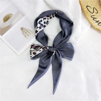 New Double-sided Diagonal Mid-length Spring All-match Wrist Streamer Long Silk Scarf For Women sku image 20