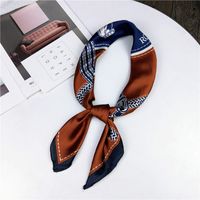 70 Small Square Towel Korean Paisley Assorted Colors Retro Chic Stewardess Scarf Hair Band Female Ornament Artistic Scarf Scarf sku image 1