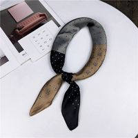 70 Small Square Towel Korean Paisley Assorted Colors Retro Chic Stewardess Scarf Hair Band Female Ornament Artistic Scarf Scarf sku image 29