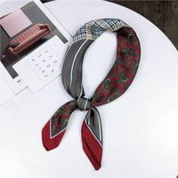 70 Small Square Towel Korean Paisley Assorted Colors Retro Chic Stewardess Scarf Hair Band Female Ornament Artistic Scarf Scarf sku image 35