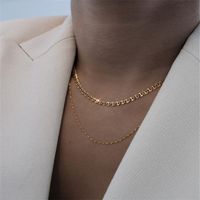 Mode Hiphop-stil Einfache Hohle Mehrstufige Retro Breite Schlüsselbeinkette Halskette Für Frauen main image 3
