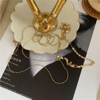 Fashion Hiphop Style Simple Hollow Multi-level Retro Wide Clavicle Chain Necklace For Women main image 6