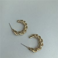 Simple Gold Small Circle Hollow Horn Earring Wholesale main image 6