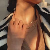 Simple Multi-layer  Clavicle Chain Non-fading Whole Body Stainless Steel Suit Necklace For Women main image 3