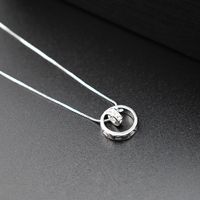 New Fashion Double Ring Girls Wild Alloy Clavicle Chain Necklace main image 3